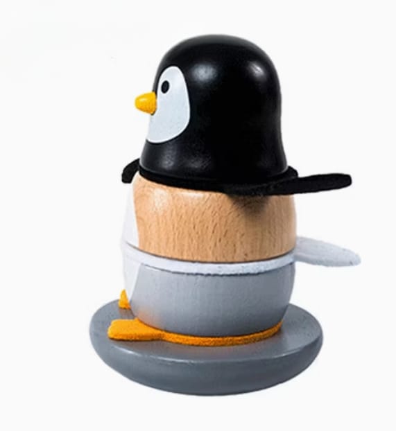 Wooden Penguin Balance Stacking Toy